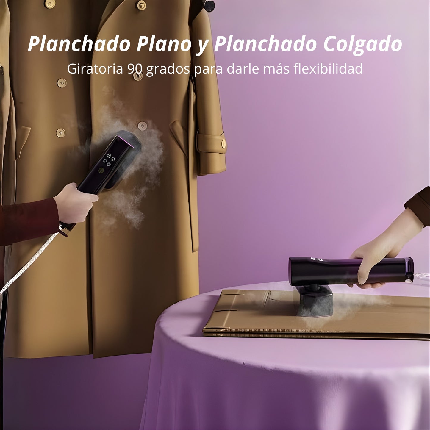 Plancha Vertical Vapor Portátil 2 en 1