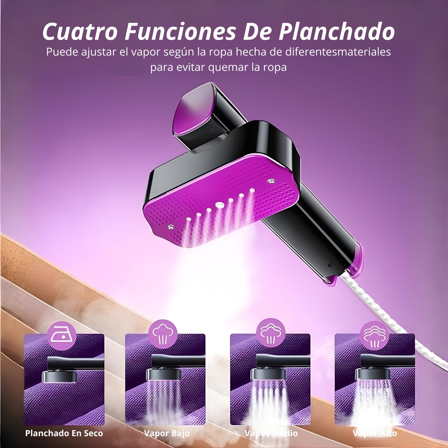 Plancha Vertical Vapor Portátil 2 en 1